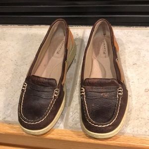 Sperry Angelfish Brown Shoe, Size 8.5